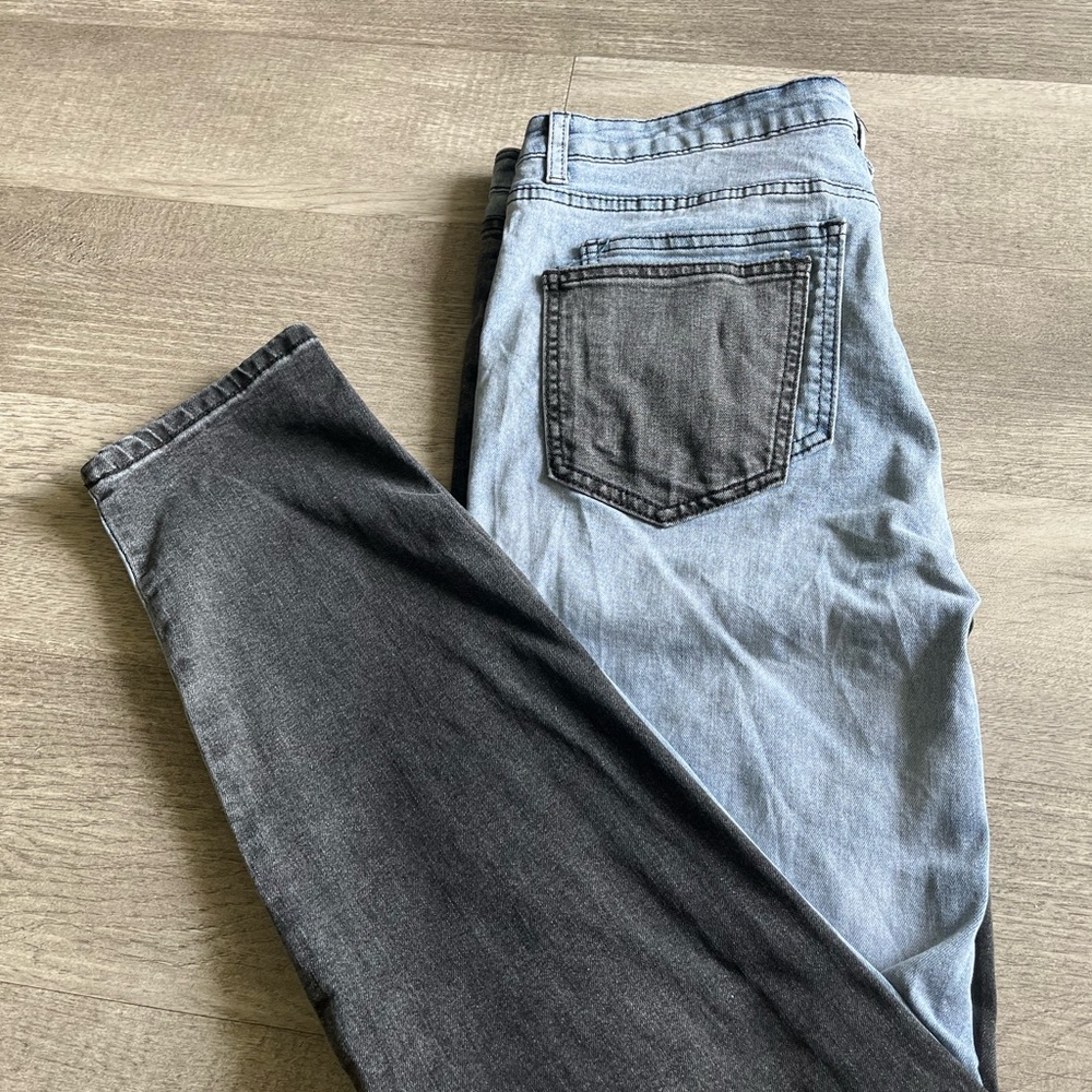 Two-Tone Fashion Black and Blue Women Jeans (sz 15) Lot # 221 - Picture 6 of 6